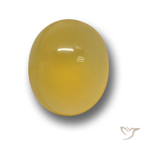 3.96ct Natürlicher Honiggelb Achat, Oval, Lichtdurchlässig