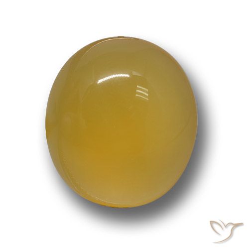 4.23ct Natürlicher Sattes Gelb Achat, Oval, Lichtdurchlässig