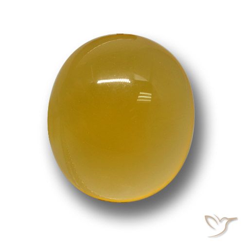 4.47ct Natürlicher Dunkel gelb Achat, Oval, Lichtdurchlässig