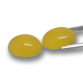 11,90 ct natürliche gelber Achat-Edelsteine, Oval Schliff, Lichtdurchlässig