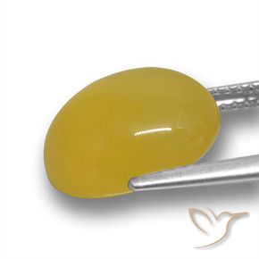 9,17 ctw natürlicher Mittelgelb Achat, Oval, Lichtdurchlässig