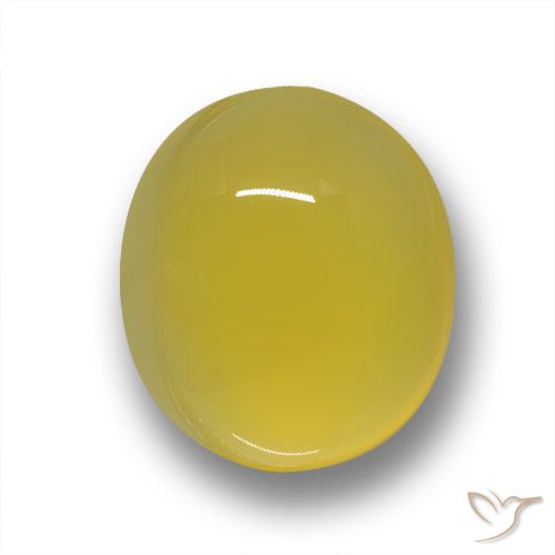 4,24 ctw natürlicher gelber Achat, Oval Schliff, Lichtdurchlässig