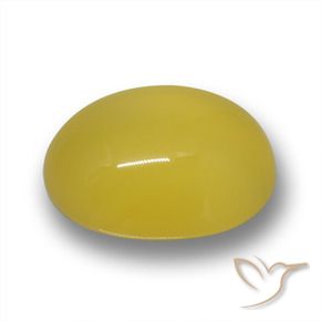 4,24 ctw natürlicher gelber Achat, Oval Schliff, Lichtdurchlässig