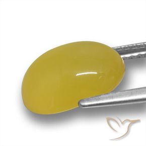4,24 ctw natürlicher gelber Achat, Oval Schliff, Lichtdurchlässig