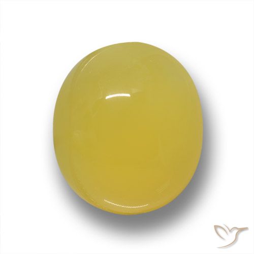4.03ct Natürlicher Mittelgelb Achat, Oval, Lichtdurchlässig