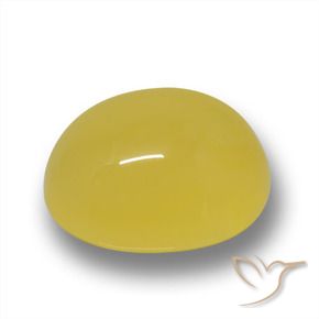 9,17 ctw natürlicher Mittelgelb Achat, Oval, Lichtdurchlässig