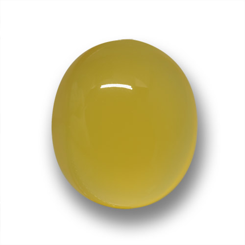 3,92 ctw natürlicher gelber Achat, Oval Schliff, Lichtdurchlässig