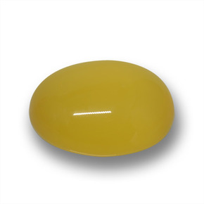 3,92 ctw natürlicher gelber Achat, Oval Schliff, Lichtdurchlässig