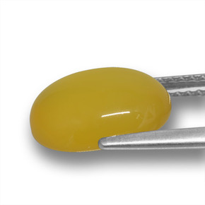 3,92 ctw natürlicher gelber Achat, Oval Schliff, Lichtdurchlässig