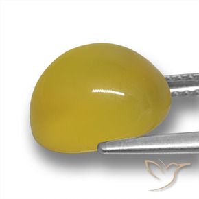 9,17 ctw natürlicher Toskana Gelb Achat, Oval, Lichtdurchlässig