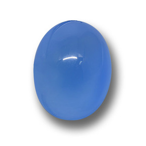 9,17 ctw natürlicher Blau Achat, Oval Schliff, Lichtdurchlässig