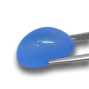9,17 ctw natürlicher Blau Achat, Oval Schliff, Lichtdurchlässig