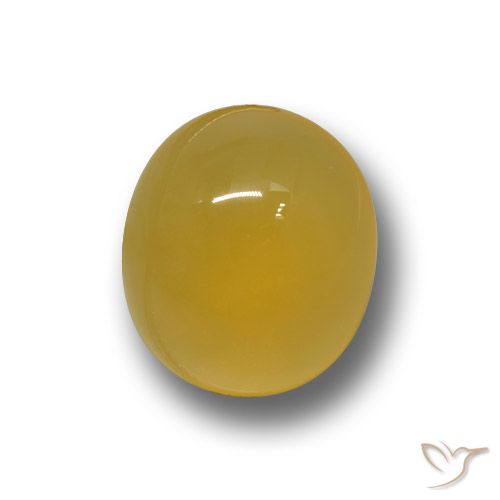 4.96ct Natürlicher Dunkel gelb Achat, Oval, Lichtdurchlässig