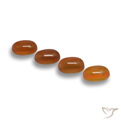 2.41 ct natürliche Amber Orange Achat-Edelsteine, Oval, Lichtdurchlässig