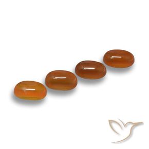 2.41 ct natürliche Amber Orange Achat-Edelsteine, Oval, Lichtdurchlässig