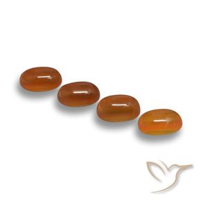 2.41 ct natürliche Amber Orange Achat-Edelsteine, Oval, Lichtdurchlässig