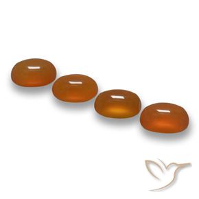 2.46 ct natürliche rötlich-orange Achat-Edelsteine, Oval, Lichtdurchlässig