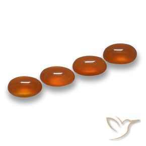 2.30 ct natürliche tieforange Achat-Edelsteine, Oval, Lichtdurchlässig