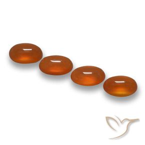 2.30 ct natürliche tieforange Achat-Edelsteine, Oval, Lichtdurchlässig
