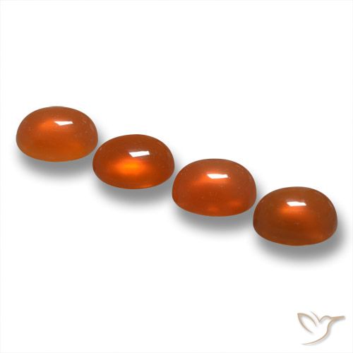 1.66 ct natürliche Mittelorange Achat-Edelsteine, Oval, Lichtdurchlässig