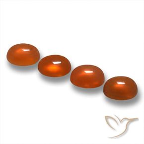 1.66 ct natürliche Mittelorange Achat-Edelsteine, Oval, Lichtdurchlässig