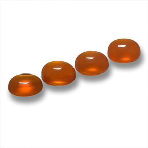 1,97 ct natürliche orangefarbener Achat-Edelsteine, Oval Schliff, Lichtdurchlässig