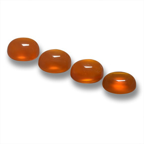 1,97 ct natürliche orangefarbener Achat-Edelsteine, Oval Schliff, Lichtdurchlässig