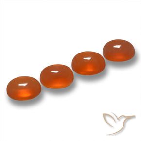 1.86 ct natürliche tieforange Achat-Edelsteine, Oval, Lichtdurchlässig