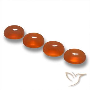 1.86 ct natürliche tieforange Achat-Edelsteine, Oval, Lichtdurchlässig