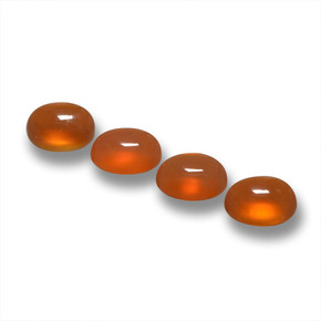 1,74 ct natürliche orangefarbener Achat-Edelsteine, Oval Schliff, Lichtdurchlässig