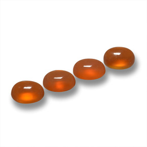 1,74 ct natürliche orangefarbener Achat-Edelsteine, Oval Schliff, Lichtdurchlässig