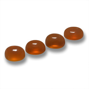 2,05 ct natürliche orangefarbener Achat-Edelsteine, Oval Schliff, Lichtdurchlässig