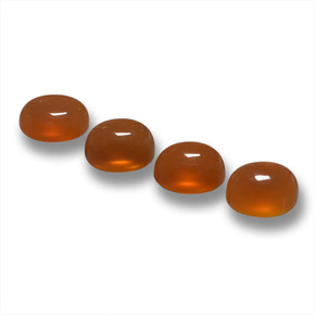 2,05 ct natürliche orangefarbener Achat-Edelsteine, Oval Schliff, Lichtdurchlässig