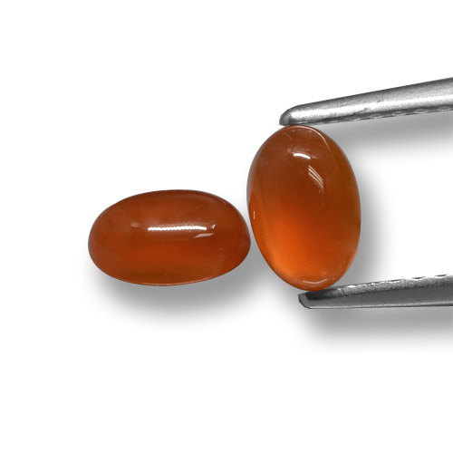 1,17 ct natürliche roter Achat-Edelsteine, Oval Schliff, Lichtdurchlässig