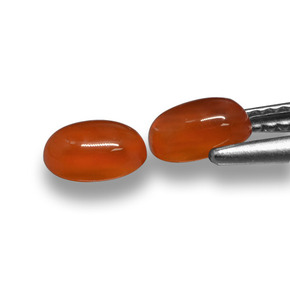 1,17 ct natürliche roter Achat-Edelsteine, Oval Schliff, Lichtdurchlässig