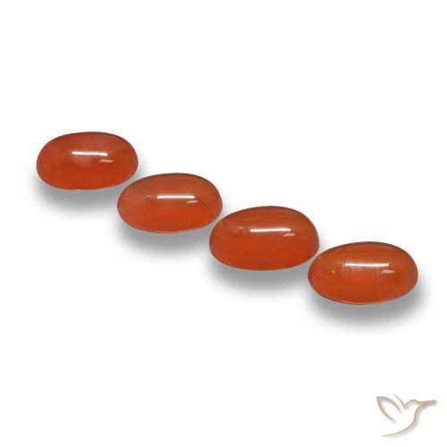 2.23 ct natürliche orange-rot Achat-Edelsteine, Oval, Lichtdurchlässig