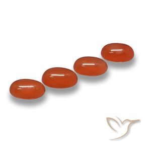 2.23 ct natürliche orange-rot Achat-Edelsteine, Oval, Lichtdurchlässig