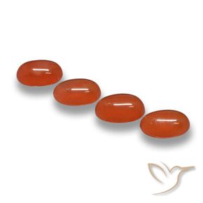 2.23 ct natürliche orange-rot Achat-Edelsteine, Oval, Lichtdurchlässig