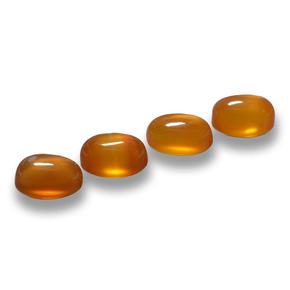 2,88 ct natürliche orangefarbener Achat-Edelsteine, Oval Schliff, Lichtdurchlässig