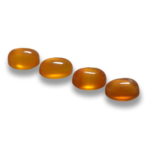 2,88 ct natürliche orangefarbener Achat-Edelsteine, Oval Schliff, Lichtdurchlässig
