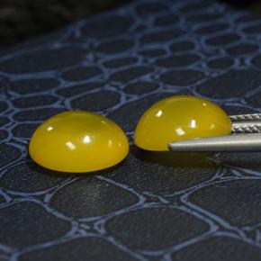 8.19 ct natürliche Dunkel gelb Achat-Edelsteine, Oval Schliff, Lichtdurchlässig