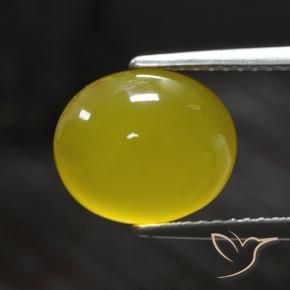 9,17 ctw natürlicher Mittelhelles Gelb Achat, Oval, Lichtdurchlässig