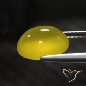 9,17 ctw natürlicher Mittelhelles Gelb Achat, Oval, Lichtdurchlässig