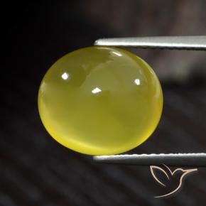 9,17 ctw natürlicher Mittelhelles Gelb Achat, Oval, Lichtdurchlässig