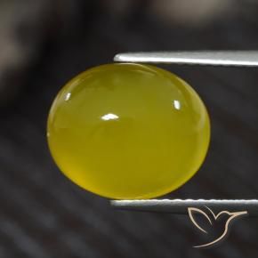 9,17 ctw natürlicher Mittelhelles Gelb Achat, Oval, Lichtdurchlässig
