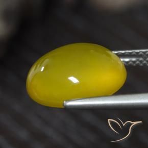 9,17 ctw natürlicher Mittelhelles Gelb Achat, Oval, Lichtdurchlässig