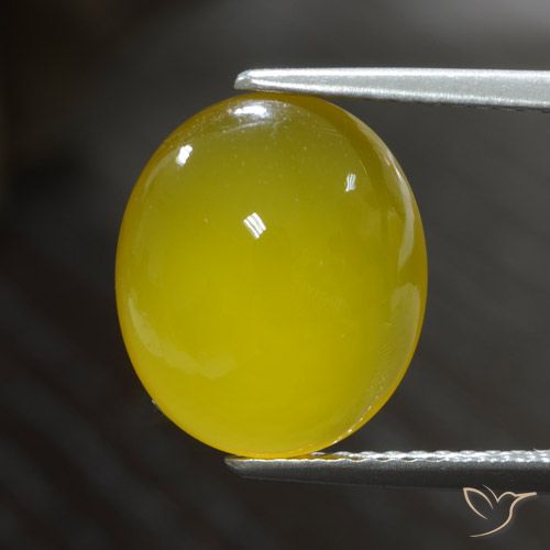 4.81ct Natürlicher Helles Honiggelb Achat, Oval, Lichtdurchlässig