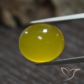9,17 ctw natürlicher Mittelhelles Gelb Achat, Oval, Lichtdurchlässig