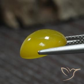 9,17 ctw natürlicher Mittelhelles Gelb Achat, Oval, Lichtdurchlässig