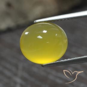 9,17 ctw natürlicher Hummel Gelb Achat, Oval, Lichtdurchlässig